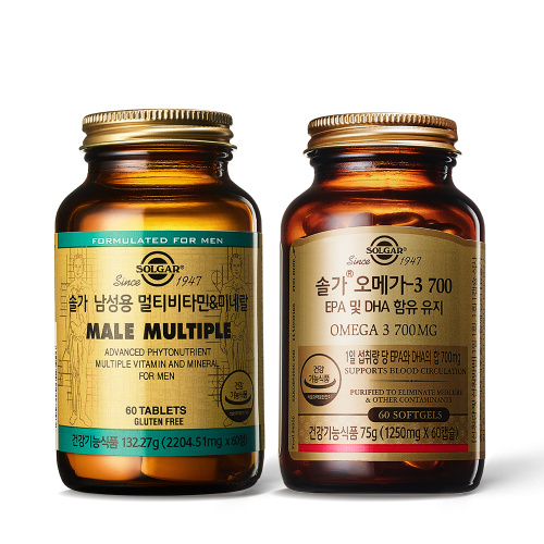 남성용 멀티비타민 & 미네랄(60정/2개월) + 오메가-3 700 EPA & DHA(60정/ 2개월)